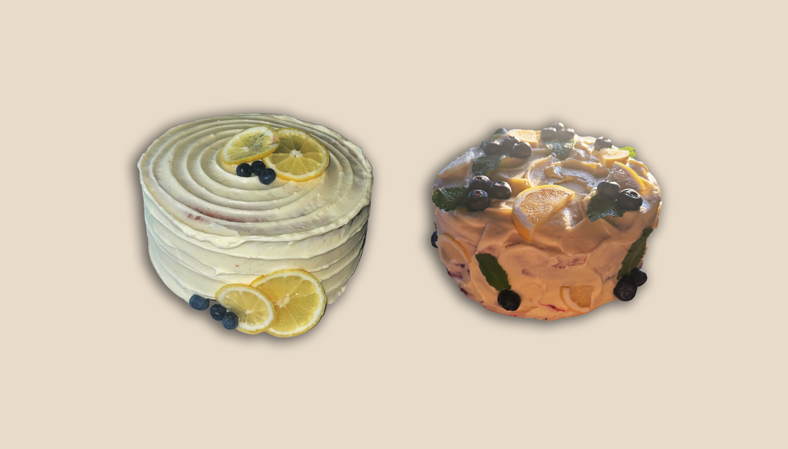A lineup of Kaylee's Kitchen cake flavors